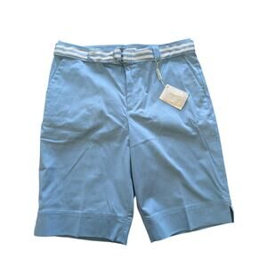 Fairway & Greene Ladies' Solid Stretch Bermuda Shorts Size 10 in Powder Blue